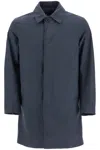 Herno Long Blue Waterproof Coat In High-quality Polyester With Buttons Men In Blue