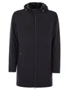 Herno Hooded Casual Jacket In Blue