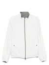 Herno Reversible Nylon And Cotton Jacket With Double Slider Zip Closure In White