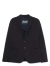 Herno Tailored Single-breasted Jacket With Notched Lapels In Blue