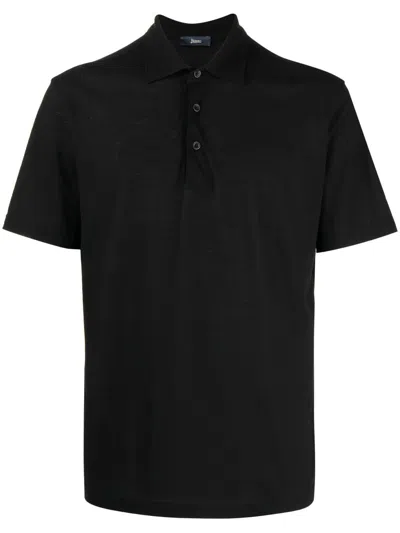 Herno Men Man Polo Shirt In Black