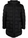 Herno Woven Half Coat With Structured Silhouette In Black