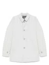 Herno Mens Woven Raincoat In White