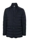 Herno Quilted Lightweight Down Coat With High Collar In 9202 New Blu