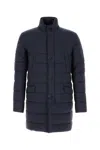Herno Men Navy Blue Nylon Padded Jacket In Blue