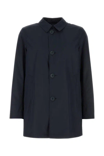 HERNO HERNO MEN NAVY BLUE POLYESTER JACKET
