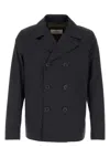 Herno Navy Blue Cotton Trench Coat