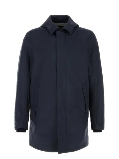 HERNO MEN'S NAVY POLYESTER JACKET