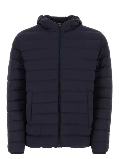 HERNO MEN'S NAVY STRETCH NYLON DOWN JACKET