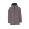 Herno Grey Down Jacket Zip Closure On The Front In Gray