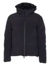 Herno Down Jacket With Hood And Quilted Pattern In Blue