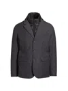 Herno Men's Notch Lapel Solid Down Blazer In Black