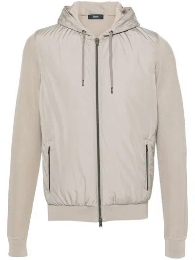 Herno Men Nylon And Cotton Blouson Jacket In Multicolor