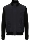 Herno Men Nylon And Wool Bomber Jacket In Multicolor