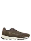 Herno Men Nylon Trainers With Rubberised Details In Brown