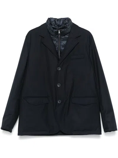 HERNO MEN'S PADDED JACKET WITH NOTCHED LAPELS