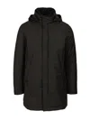 Herno Men Parka In New Business Technical Fabric And Ultralight Nylon In Black
