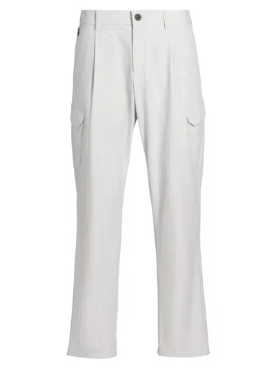 Herno Men's Pleated Cargo Pants In White