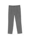 Herno Grey Polyester Wool Elastane Pants In Gray