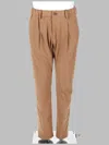 Herno Beige Structured Straight-leg Pants In Brown