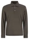Herno Men Resort Polo Shirt In Soft Wool Knit In Gray