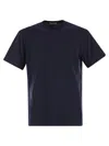 Herno Men Resort T-shirt In Cotton And Light Stretch Nylon In Blue