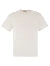 Herno Men Resort T-shirt In Cotton And Light Stretch Nylon In Neutral