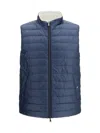 Herno Nylon Reversible Down Jacket High Neck In Blue