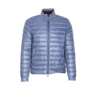 Herno Men Reversible Light Down Jacket In Blue