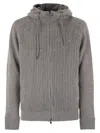 Herno Men Reversible Padded Wool Bomber Jacket In Gray