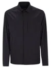 Herno Shirt-cut Jacket In Tech Wool In Blue