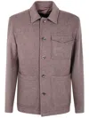 Herno Button-fastening Patch-pocket Jacket In Gray