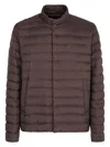 Herno Men's Short Down Jacket In Brown