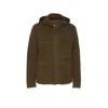 Herno Long Sleeve Hooded Padded Parka Jacket In Green
