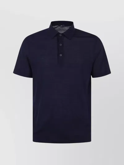 Herno Men's Short Sleeve Polo Shirt In Blue