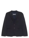 Herno Tailored Single-breasted Jacket With Notched Lapels In Blue