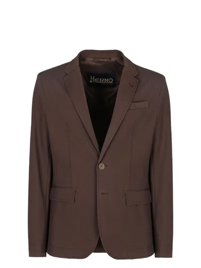 HERNO MEN'S SINGLE-BREASTED TWO-BUTTON JACKET