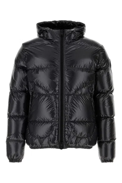 Herno Men Slate Nylon Down Jacket In Black