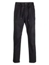 Herno Drawstring Tapered Trousers In 9200 Blu Navy