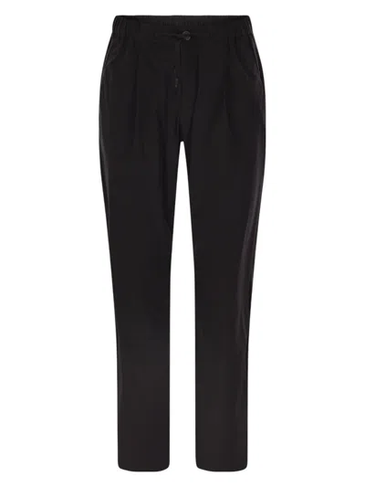 Herno Men's Stretch Nylon Trousers In Black