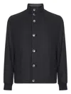 Herno Water-repellent Silk-cashmere Hybrid Jacket In Blue