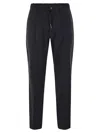 Herno Tech Wool Trousers In Blue