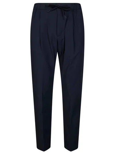 Herno Men's Technical Elastic Trousers In Blue