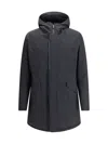 Herno Men Technical Fabric Parka In Black