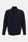 Herno Shirt-construction Jacket In Blue