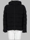 Herno Quilted Adjustable Hood Matte Polyamide Down Jacket In Black