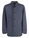 Herno Techno Fabric Raincoat In Blue