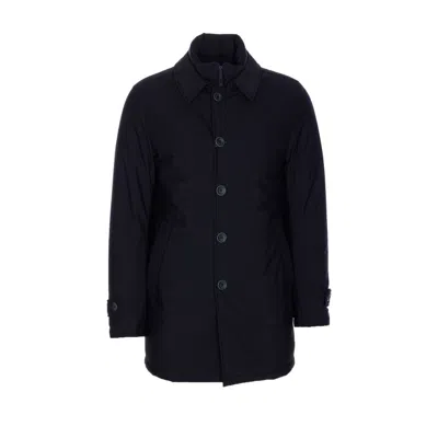 Herno Men Washington Padded Raincoat In Blue