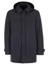 Herno Men Waterproof 2-layer Laminar Fabric In Blue
