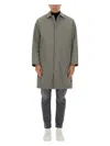 Herno Minimalist Grey Mid-thigh Coat With Classic Collar